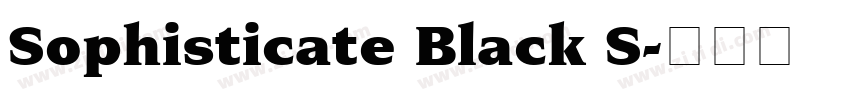 Sophisticate Black S字体转换